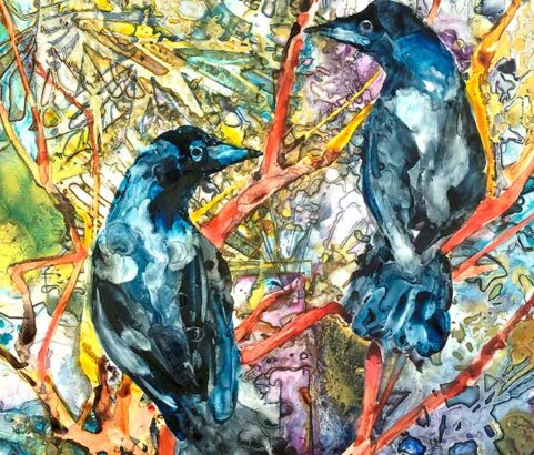 Two Crows, 21" x 26" $1200